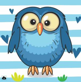 Розпис по номерах 30х30 ES-0821 Синя сова "Strateg"