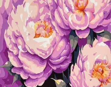 Розпис по номерах 30х40 SS1157 Півонії "Strateg"