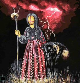 Розпис по номерах 40х40 AV4040-85 Блискавична на чорному фоні "Strateg"