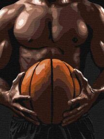 Розпис по номерах 30х40 КНО8633 Торс баскетболіста "Ідейка"