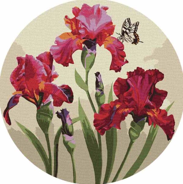 Розпис по номерах d33см КНО-R1032 Вишукані іриси Ідейка Ціна (цена) 241.30грн. | придбати  купити (купить) Розпис по номерах d33см КНО-R1032 Вишукані іриси Ідейка доставка по Украине, купить книгу, детские игрушки, компакт диски 0