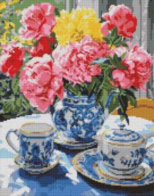 Алмазна мозаїка 40х50 АМО7968 Чаювання на веранді "Ідейка"