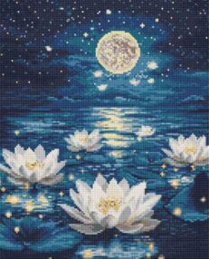 Алмазна мозаїка 40х50 АМО8226 Лотос під сяйвом "Ідейка" Алмазна мозаїка 40х50 АМО8226 Лотос під сяйвом "Ідейка"