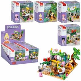 конструктор sluban рожева серія ботанічний сад від 71 деталі М38-В1373