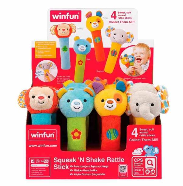 Брязкальце WinFun тварина плюш пискавка 12 штук 4 види 253301-NI Ціна (цена) 90.70грн. | придбати  купити (купить) Брязкальце WinFun тварина плюш пискавка 12 штук 4 види 253301-NI доставка по Украине, купить книгу, детские игрушки, компакт диски 1