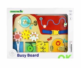 Гра деревяна бізіборд рухливі деталі TH642