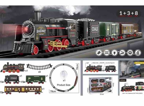 Залізниця локомотив вагон 3 штук пара дим музична 652-X19 Ціна (цена) 465.90грн. | придбати  купити (купить) Залізниця локомотив вагон 3 штук пара дим музична 652-X19 доставка по Украине, купить книгу, детские игрушки, компакт диски 0