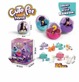 Ігровий набір тварина аксесуари в яйці 3 види 2410-2 Ігровий набір тварина аксесуари в яйці 3 види 2410-2