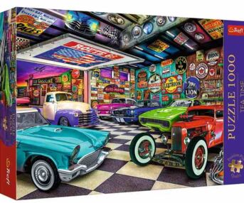 Пазли 1000 елементів Час чаювання Гараж колекціонера автомобілів Trefl 10844