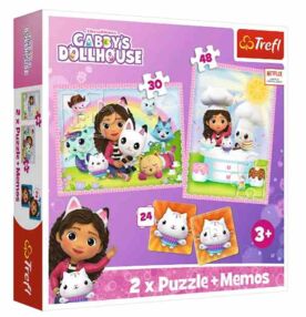 Пазли 2 в 1 + Мемо Габбі з котиками Trefl 93382