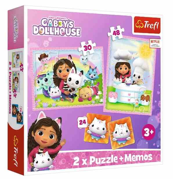 Пазли 2 в 1 + Мемо Габбі з котиками Trefl 93382 Ціна (цена) 227.20грн. | придбати  купити (купить) Пазли 2 в 1 + Мемо Габбі з котиками Trefl 93382 доставка по Украине, купить книгу, детские игрушки, компакт диски 0