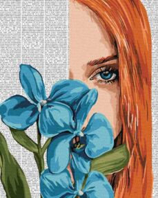 Розпис по номерах 40х50 КНО8583 Блакитна орхідея "Ідейка"