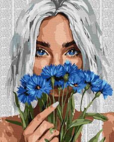 Розпис по номерах 40х50 КНО8584 Волошки "Ідейка"