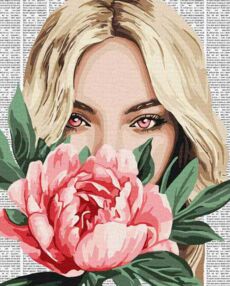 Розпис по номерах 40х50 КНО8599 Півонія "Ідейка"