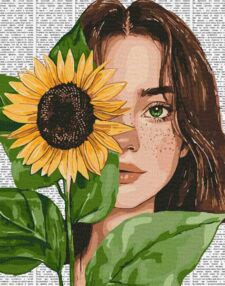 Розпис по номерах 40х50 КНО8632 Соняшник "Ідейка"