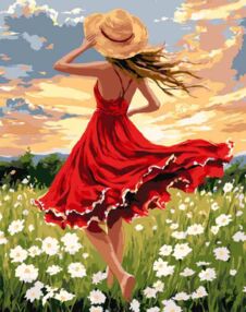 Розпис по номерах 40х50 КНО8650 Танець в полі "Ідейка"