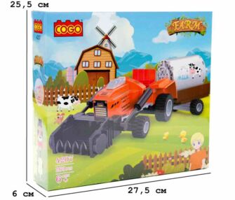 Конструктор 263 елемента Місто Мікс трактор COGO 4207