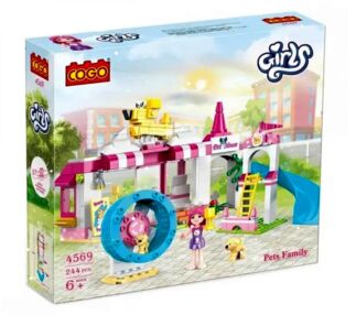 Конструктор 244 елемента Дівчатка Будинок для тваринок COGO 4569