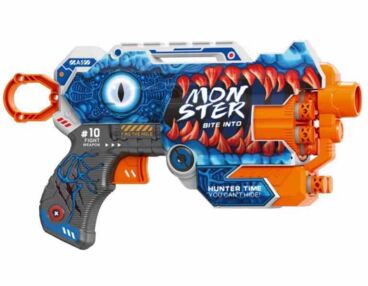 Іграшковий Пістолет механічний з м'якими набоями 12 штук Монстр ВН199