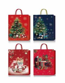 Пакет подарунковий паперовий L Christmas рresents 31 х 42 х 12 см R32996-L