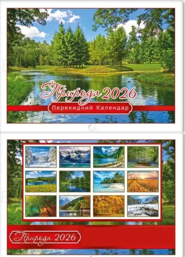 Календар 2026 настінний перекидний горизонтальний в асортименті Ціна (цена) 30.30грн. | придбати  купити (купить) Календар 2026 настінний перекидний горизонтальний в асортименті доставка по Украине, купить книгу, детские игрушки, компакт диски 8