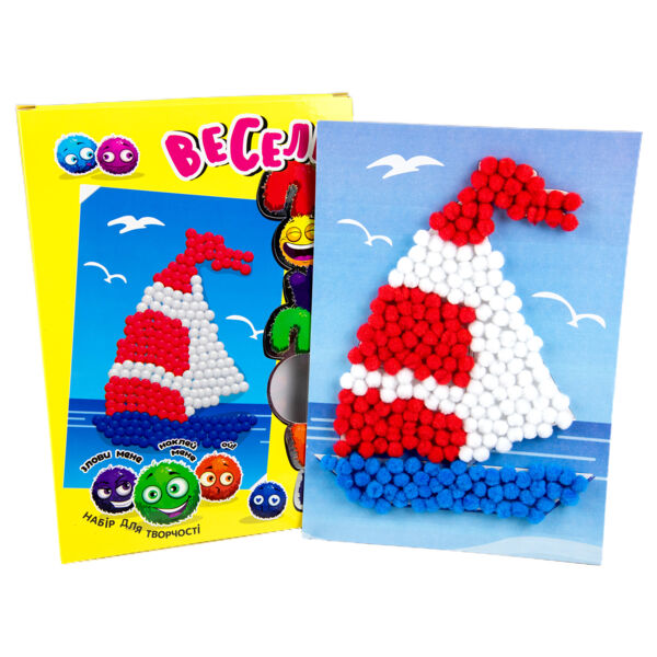 Набір для творчості Веселі помпони -кораблик 30995 Ціна (цена) 88.04грн. | придбати  купити (купить) Набір для творчості Веселі помпони -кораблик 30995 доставка по Украине, купить книгу, детские игрушки, компакт диски 1