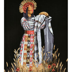 Розпис по номерах 40х50 AH1140 Колоска на чорному фоні "Strateg"