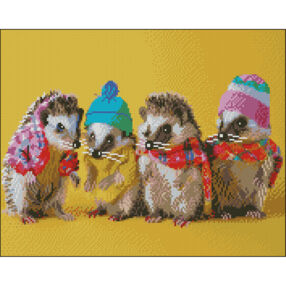 Алмазна мозаїка б/підрамн 40х50 ZAV4050-43 Їжачки "Strateg"