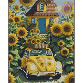 Алмазна мозаїка б/підрамн 40х50 ZAV4050-44 Літо у селі "Strateg"