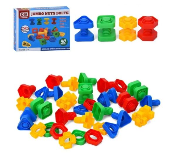 Конструктр на шурупах,болти,гайки 40 деталей В0010 Ціна (цена) 95.20грн. | придбати  купити (купить) Конструктр на шурупах,болти,гайки 40 деталей В0010 доставка по Украине, купить книгу, детские игрушки, компакт диски 0