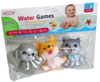 Іграшка для купання собака 7,5см набір 3шт 2 види TG2616-8-10