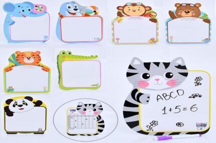 Досточка для малювання двостороння маркер 8 видів(тварини) INT 0017