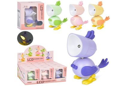 Лампа пташка 8см магнітна фіксація 12шт 4 кольори МК 5658