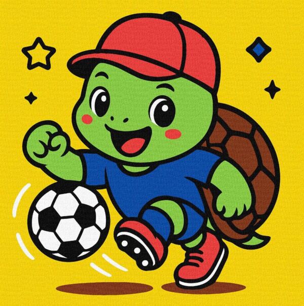 Розпис по номерах 25х25 КНО1284 Черепашка грає у футбол Ідейка Ціна (цена) 114.80грн. | придбати  купити (купить) Розпис по номерах 25х25 КНО1284 Черепашка грає у футбол Ідейка доставка по Украине, купить книгу, детские игрушки, компакт диски 0