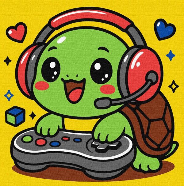 Розпис по номерах 25х25 КНО1287 Черепашка геймер Ідейка Ціна (цена) 114.80грн. | придбати  купити (купить) Розпис по номерах 25х25 КНО1287 Черепашка геймер Ідейка доставка по Украине, купить книгу, детские игрушки, компакт диски 0