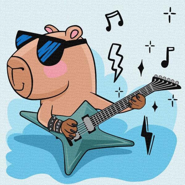 Розпис по номерах 30х30 КНО1275 Капібара рок-зірка Ідейка Ціна (цена) 165.20грн. | придбати  купити (купить) Розпис по номерах 30х30 КНО1275 Капібара рок-зірка Ідейка доставка по Украине, купить книгу, детские игрушки, компакт диски 0