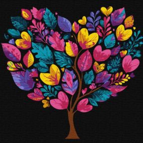 Розпис по номерах 30х30 КНО5177 Дерево життя "Ідейка"