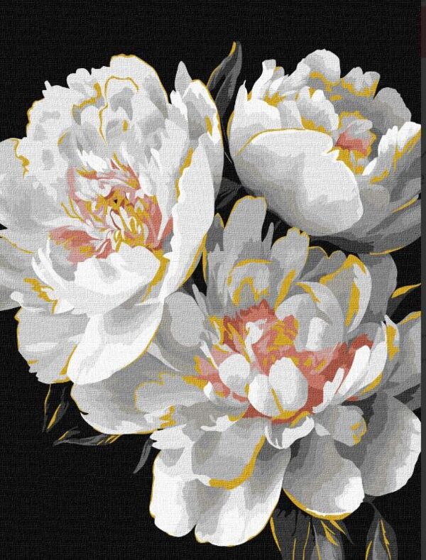 Розпис по номерах 30х40 КНО3297 Білосніжні бутони з фарбами металік Ідейка Ціна (цена) 176.30грн. | придбати  купити (купить) Розпис по номерах 30х40 КНО3297 Білосніжні бутони з фарбами металік Ідейка доставка по Украине, купить книгу, детские игрушки, компакт диски 0