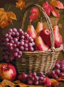 Розпис по номерах 30х40 КНО5725 Осінні фрукти "Ідейка"