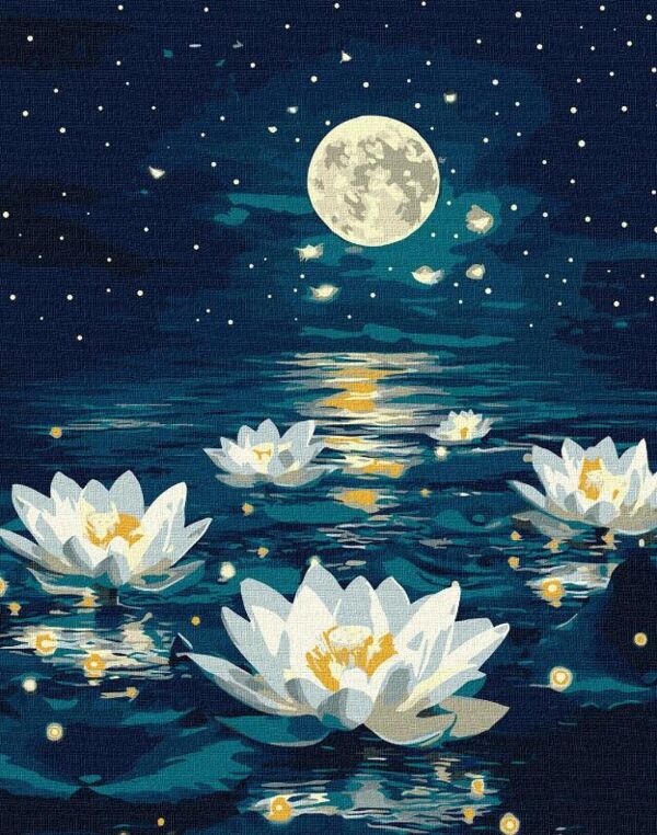 Розпис по номерах 40х50 КНО6391 Лотос під сяйвом з фарбами металік екстра Ідейка Ціна (цена) 206.00грн. | придбати  купити (купить) Розпис по номерах 40х50 КНО6391 Лотос під сяйвом з фарбами металік екстра Ідейка доставка по Украине, купить книгу, детские игрушки, компакт диски 0