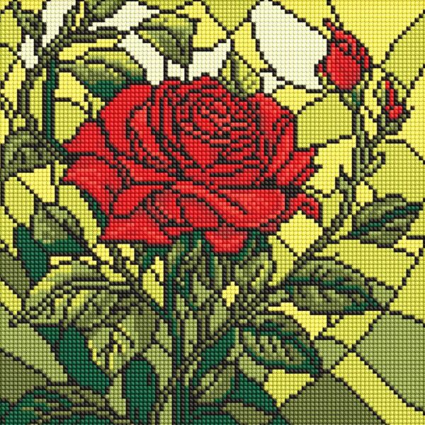 Алмазна мозаїка 30х30 АМО8321 Вітраж троянда  Ідейка Ціна (цена) 236.80грн. | придбати  купити (купить) Алмазна мозаїка 30х30 АМО8321 Вітраж троянда  Ідейка доставка по Украине, купить книгу, детские игрушки, компакт диски 0