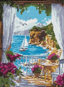 Алмазна мозаїка 30х40 АМО8134 Сонячна гавань "Ідейка"