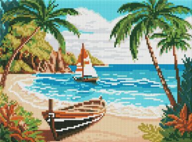 Алмазна мозаїка 30х40 АМО8137 Узбережжя океану "Ідейка"