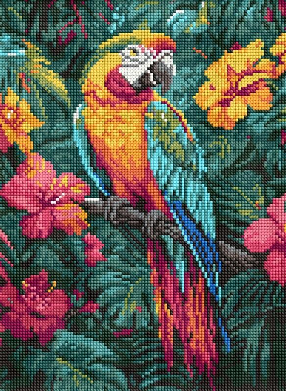 Алмазна мозаїка 30х40 АМО8163 Тропічний птах Ідейка Ціна (цена) 268.80грн. | придбати  купити (купить) Алмазна мозаїка 30х40 АМО8163 Тропічний птах Ідейка доставка по Украине, купить книгу, детские игрушки, компакт диски 0