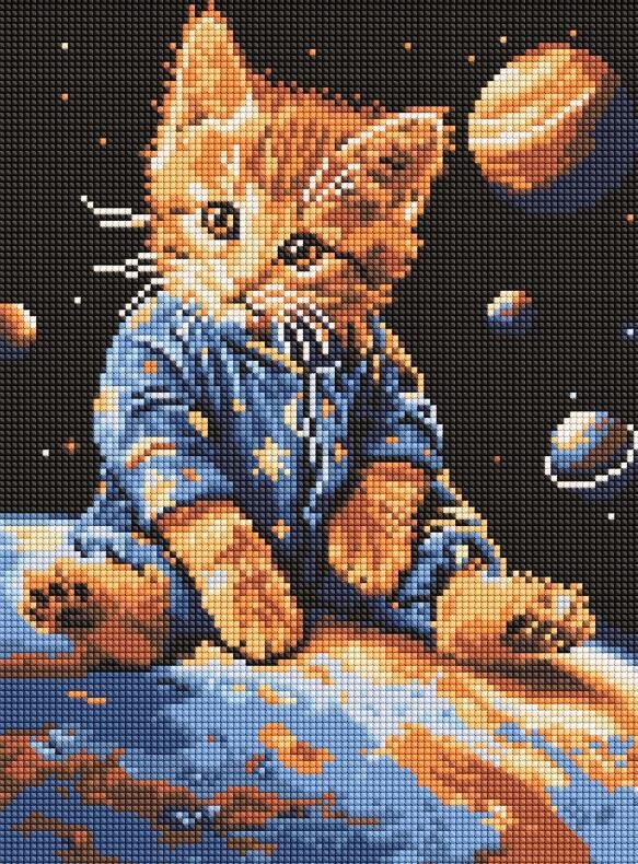 Алмазна мозаїка 30х40 АМО8167 Зоряний котик Ідейка Ціна (цена) 284.30грн. | придбати  купити (купить) Алмазна мозаїка 30х40 АМО8167 Зоряний котик Ідейка доставка по Украине, купить книгу, детские игрушки, компакт диски 0