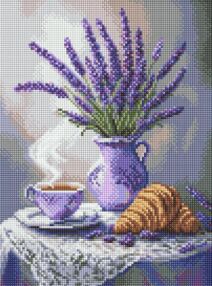 Алмазна мозаїка 30х40 АМО8208 Лавандовий натюрморт "Ідейка"