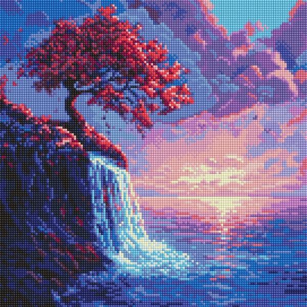 Алмазна мозаїка 40х40 АМО8210 Сакура в потоці Ідейка Ціна (цена) 296.20грн. | придбати  купити (купить) Алмазна мозаїка 40х40 АМО8210 Сакура в потоці Ідейка доставка по Украине, купить книгу, детские игрушки, компакт диски 0