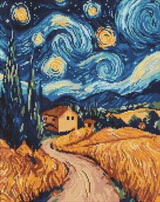 Алмазна мозаїка 40х50 АМО8188 Українська ніч "Ідейка"