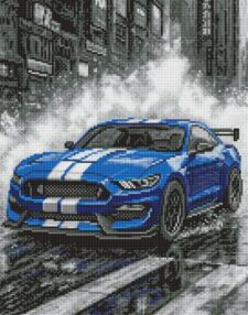 Алмазна мозаїка 40х50 АМО8248 Сині перегони "Ідейка"