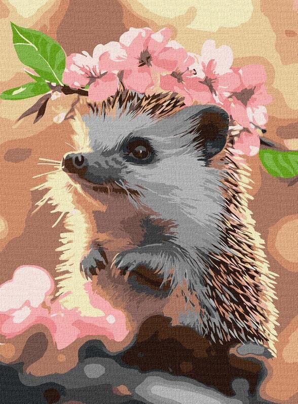 Розпис по номерах 30х40 КНО6756 Їжачок у вишневому цвітінні Ідейка Ціна (цена) 172.10грн. | придбати  купити (купить) Розпис по номерах 30х40 КНО6756 Їжачок у вишневому цвітінні Ідейка доставка по Украине, купить книгу, детские игрушки, компакт диски 0